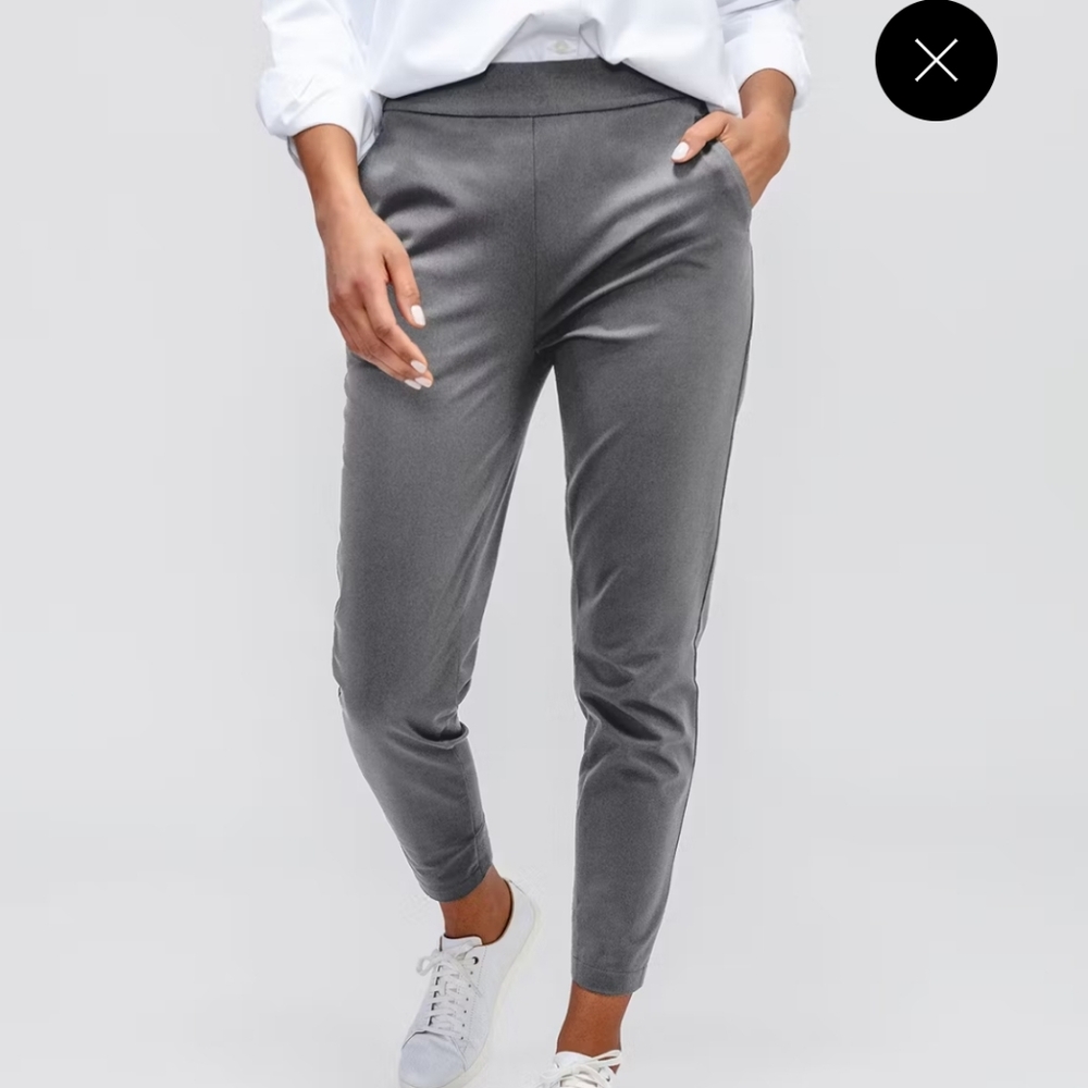 Ministry of Supply Kinetic Pull On High Rise Relaxed Fit Pant Grey Sz 4 NWT